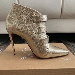 Christian Louboutin Platine Gold Triniboot Boots/Booties EU 39. 5